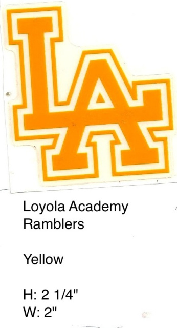 Loyala Academy Ramblers HS (IL) LA in yellow and clear